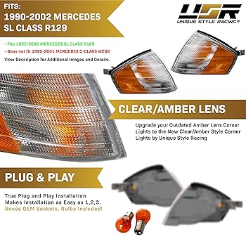 Amazon.co.jp: USR MBZ R129 コーナーライト - 交換用アンバー